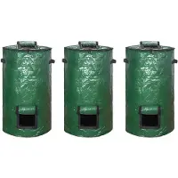 Typecat 3X Sac Poubelle à Compost, Seau à Compost Scellable par Fermentation, Sac à Compost pour Déchets de Feuilles de Jardin
