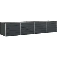 vidaXL Jardinière Anthracite 195 X 100 X 45 Cm Acier Galvanisé