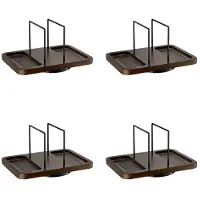 Typecat 4X Porte-Serviettes de Table, Distributeur Rotatif de Serviettes en Métal avec Salière et Poivrière, Porte-Essuie-Tout sur Pied