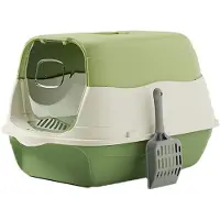 Torribaly Bac à Litière pour Chat Entièrement Fermé, Résistant Aux Éclaboussures, Toilettes pour Chat Respirantes et Amovibles, Accessoires pour Chat