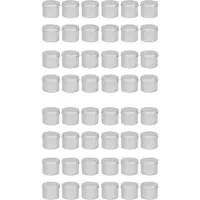 Torribaly Lot de 48 Boîtes Rondes En MéTal Boîte à Bougie Étain Noir En Aluminium Pot de Stockage Pot Vide Boîtes