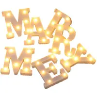 Typecat Lampe LED lumineuse en forme de lettre pour décoration d'anniversaire, de mariage ou de demande en mariage