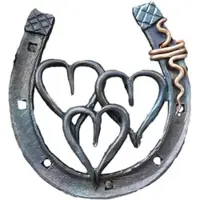 Typecat Fer à cheval fait main, décoration murale en fer à cheval moulé, fer à cheval porte-bonheur, H