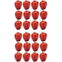 Typecat 24 Pièces Séries Pommes Artificielles Fruits Délicieux Rouges pour la Cuisine Aliments à la Maison Décor Décoration de Fête à la Maison Pommes