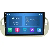 RoverOne Autoradio 4G+64G Bluetooth CarPlay Android Auto Navigation GPS pour Fiat 500 2007 - 2015