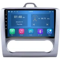 RoverOne Autoradio 4G+64G Bluetooth CarPlay Android Auto Navigation GPS pour Ford Focus 2 Mk 2 2004 - 2011 AT