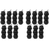 Spactz Lot de 48 chaudrons à bonbons en plastique noir en forme de sorcière, pot avec poignée, pour Halloween, Pâques et la Saint-Valentin