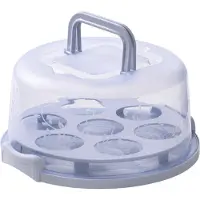 Jehiatek Boîte à gâteaux et porte-cupcakes avec couvercle et poignées de transport transparentes ,C