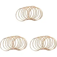 Torribaly Paquet de 30 Les Anneaux En Métal avec Attrape-RêVes En or de 3 Pouces, Anneaux En Macramé pour Attrape-RêVes et Artisanat