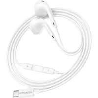 Avizar Mayaxess, casque USB-C avec micro pour Galaxy S21 Ultra, blanc