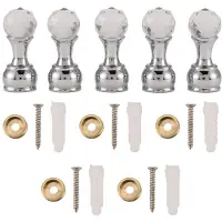 Tlily 5 Pc Cristal DéCoratif Mur Crochets Serviette Crochet en Laiton Porte-Manteau Cintres Mural Robe Crochet Salle de Bain Accessoires