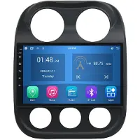 RoverOne Autoradio 4G+64G Bluetooth CarPlay Android Auto Navigation GPS pour Jeep Compass 1 MK 2009 - 2015