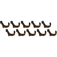 WT&D Lot de 10 patères / porte-manteaux en aluminium (cintré, bronze)
