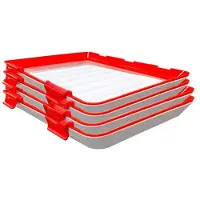 Typecat Plateau de conservation alimentaire en plastique empilable et réutilisable