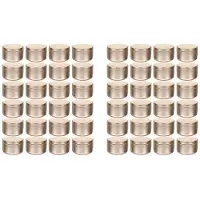 Torribaly 48 PièCes Étiquettes Décoratives pour Pots de Bougies BoîTes de Rangement Vides Bougies en Fer Blanc Bougeoirs Récipients Ronds en Étain, A