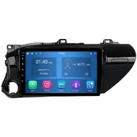 RoverOne Autoradio 4G+64G Bluetooth CarPlay Android Auto Navigation GPS pour Toyota Hilux Pick Up AN120 2015 - 2020