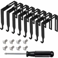Typecat Supports de cloison universels en métal noir pour cabines