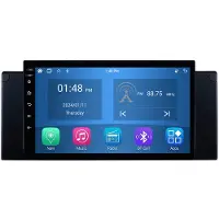 RoverOne Autoradio 4G+64G Bluetooth CarPlay Android Auto Navigation GPS pour BMW X5 E39 E53 1999 - 2006