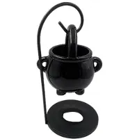Tlily Chaudron à Suspendre Brûleur de Cire Chaudron de Sorcière Bougeoir Huile Essentielle Encens Diffuseur D'Arômes Bougie Chauffe-Plat Décor