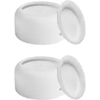 Wella 2X Moule en Silicone avec Couvercle Bougeoir Cylindrique, Bougie 3D Moule en Silicone Bricolage Bougeoir en Ciment Forme-A