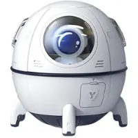 Melitt Astronaute Vaisseau Spatial AromathéRapie Humidificateur D'Air Purificateur ÉLectrique Eau Parfum Diffuseur Humidificador Blanc