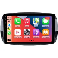 RoverOne Autoradio Bluetooth CarPlay Navigation GPS pour Mercedes Benz Smart Fortwo 3 C453 A453 W453 2014 - 2020