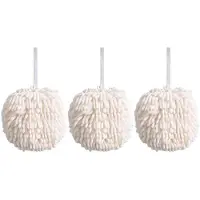 Melitt Serviette de Cuisine Absorbante Non Pelucheuse pour la Salle de Bain, Joli Mouchoir pour le Lavage des Mains, Serviette à Main Suspendue, Blanche