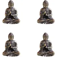 Melitt 4X Statue de Bouddha Statue de Bouddha en Bronze Bouddhisme Chinois Pur Cuivre Bronze Statue de Bouddha Sakyamuni