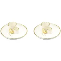 ISTOVO 2X Porte-Encens 4 en 1, Brûleur D'Encens pour Brûler de la Sauge, Bâton D'Encens, Bol à Taches, Collecteur de Cendres D'Encens