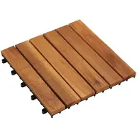 vidaXL Carreau de terrasse 20 pcs Marron 30 x 30 cm Bois d'acacia