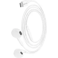 Avizar Mayaxess, écouteurs USB-C avec micro pour Galaxy S24 Ultra, blanc