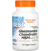 Doctors Best , Glucosamine Chondroïtine, MSM + UCII, 90 Gélules Végétales