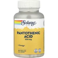 Solaray Pantothenic Acid 500mgr 100 Units Blanc