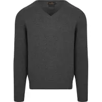 Steppin' Out Pull Col V Laine d'Agneau Anthracite