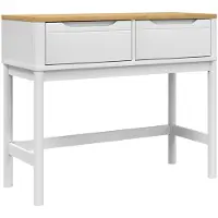 vidaXL Table console FLORO blanc 89,5x36,5x73 cm bois de pin massif