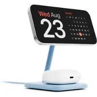 TwelveSouth HiRise 2 Deluxe Support de Charge Sans Fil – Capacité de Charge Double – Angle de Vue Réglable – Base en Cuir Végan