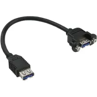 InLine 33445F Câble adaptateur USB 3.0, prise femelle A sur prise femelle encastrable A, 0,2m