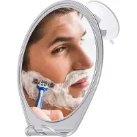 OEM Miroir de rasage pivotant anti-buée avec ventouse, pour salle de bains, accessoires et douche, chromé