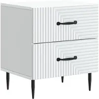 vidaXL Cabinet de chevet Blanc 43 x 34,5 x 47,5 cm Bois d'ingénierie