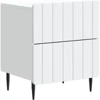 vidaXL Cabinet de chevet Blanc 43 x 34,5 x 49,5 cm Bois d'ingénierie