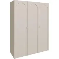 Selsey Arkadia - Armoire 3 portes avec découpe en arc, gris cachemire, 150 cm