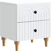 vidaXL Cabinet de chevet Blanc 43 x 34,5 x 48 cm Bois d'ingénierie