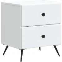 vidaXL Cabinet de chevet Blanc 43 x 34,5 x 47,5 cm Bois d'ingénierie
