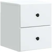 vidaXL Cabinet de chevet mural avec tiroir Blanc 34,5 x 33 x 40 cm