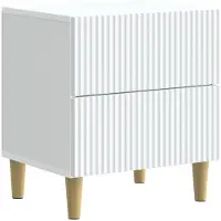 vidaXL Cabinet de chevet Blanc 43 x 34,5 x 48 cm Bois d'ingénierie