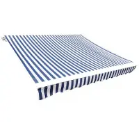 vidaXL Toit d'auvent toile bleu et blanc 3 x 2,5 m (cadre non inclus)141010