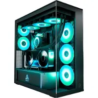 Arctic Boîtier Case Xtender Vert.GPU Noir Verre Transparent - Midi/Mini-tour - ATX