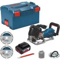 Bosch Rainureuse murale sans fil GNF 18V-40 18 V 40 mm Brushless + 1 batterie 5,0 Ah + L-Boxx - sans chargeur
