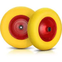 OEM Deux pneus antidérapants pour vélo, 4,80 / 4,00 - 8 pouces, jaunes