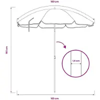 vidaXL , parasol de jardin, polyester 170T, vert